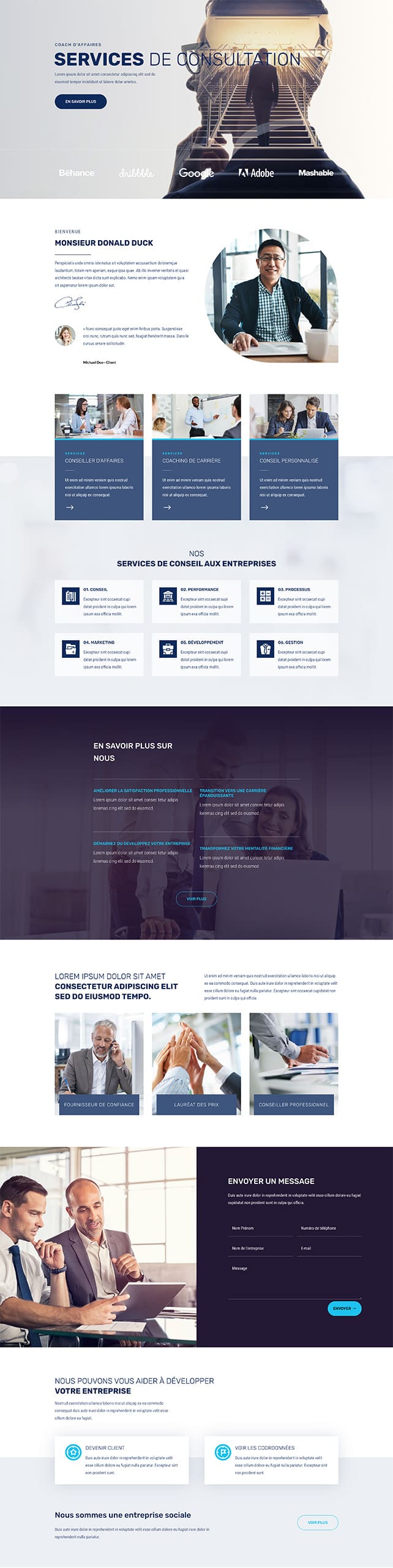Aperçu complet du site internet business - Modèle Business 015