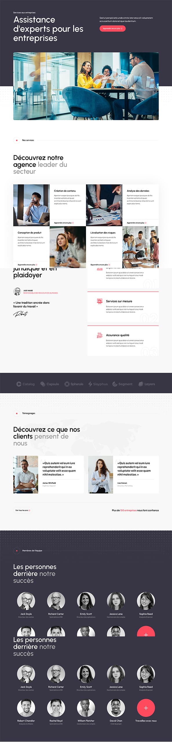 Aperçu complet du site internet business - Modèle Business 02