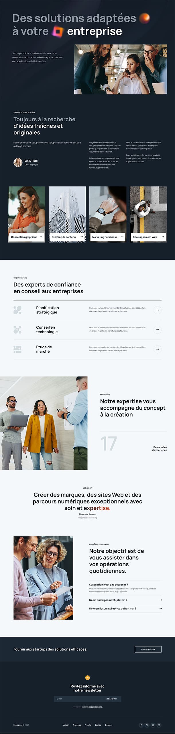 Aperçu complet du site internet business - Modèle Business 04