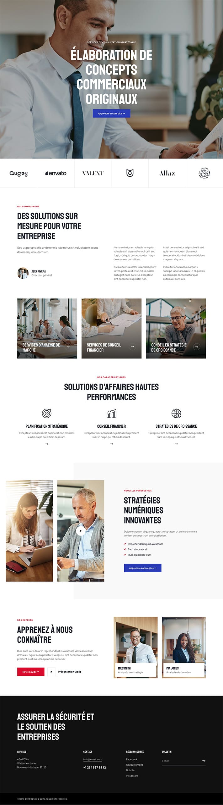 Aperçu complet du site internet business - Modèle Business 05