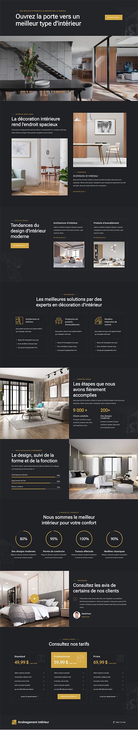 Aperçu complet du site internet design intérieur - Modèle Design intérieur 05