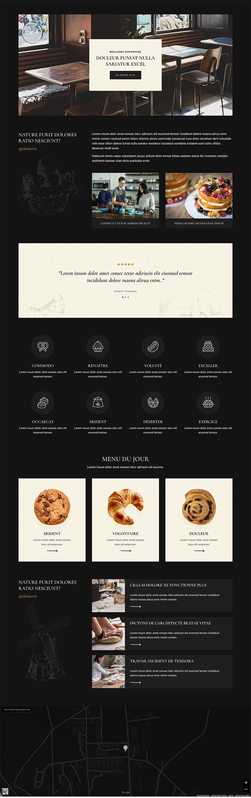 Aperçu complet du site internet pâtisserie - Modèle Pâtisserie 04