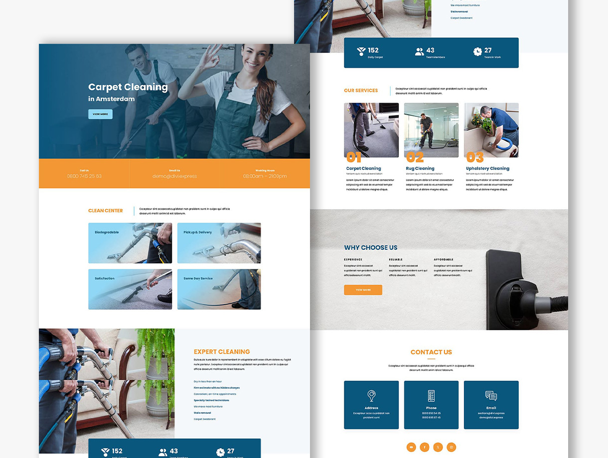 Création site internet nettoyage - Modèle 03 par WY-Créations