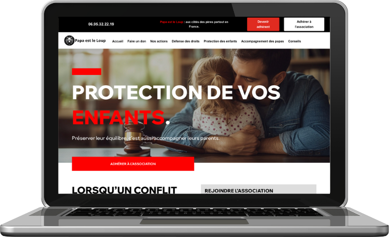 Papa est le Loup — site vitrine réalisé par WY-Créations