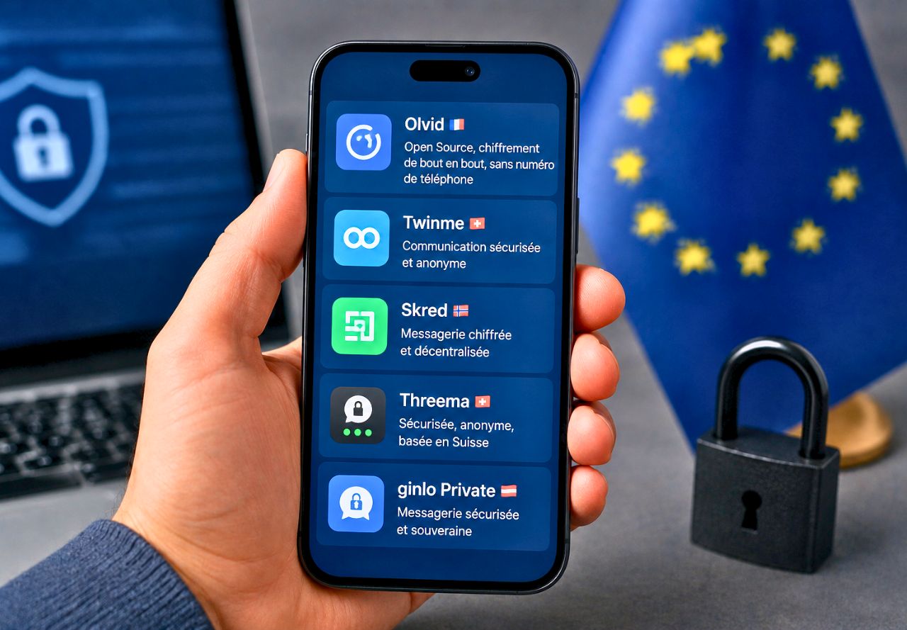 Olvid Twinme Skred Threema ginlo messageries européennes sécurisées alternatives à WhatsApp