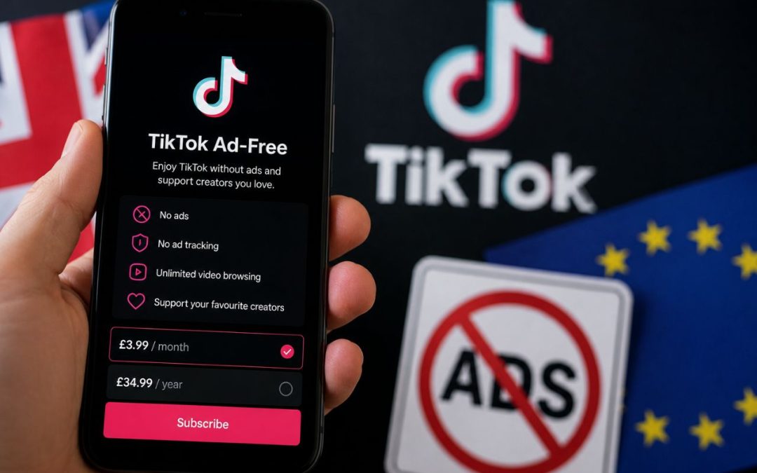 TikTok Ad-Free : abonnement à 3,99 £/mois au Royaume-Uni, l’UE dit non
