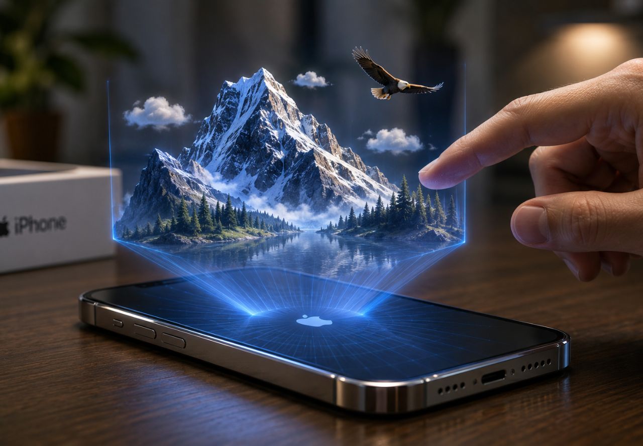 Apple iPhone 3D sans lunettes Samsung écran holographique