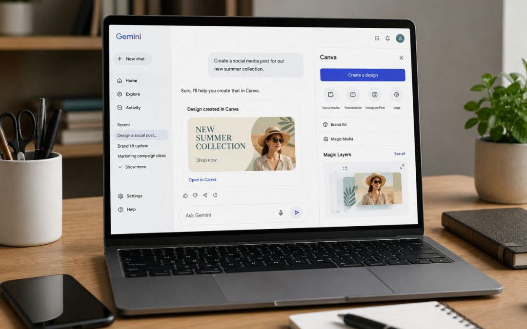 Canva s’intègre à Gemini : après Claude et ChatGPT, l’IA de Google rejoint le club