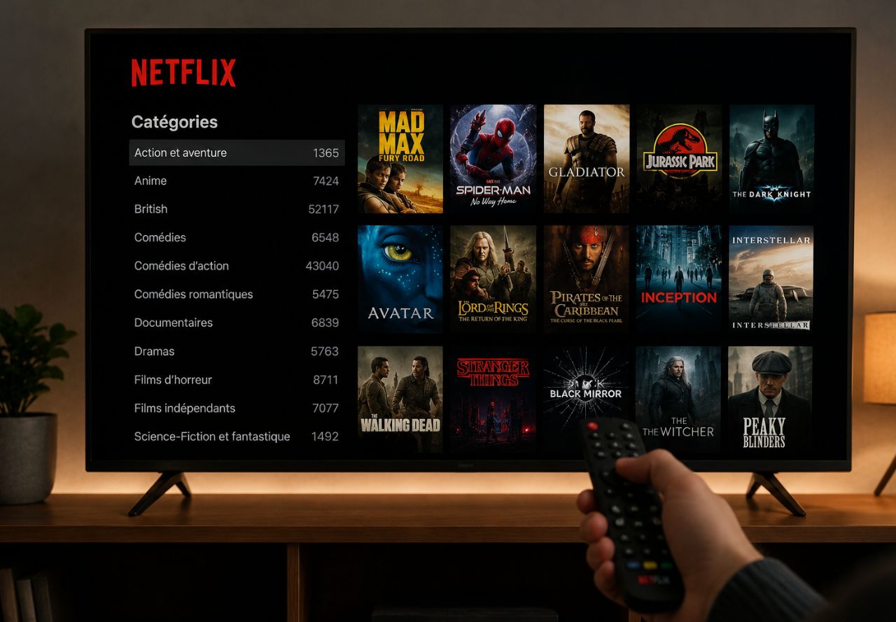 Codes secrets Netflix liste complète 2026 catalogue caché