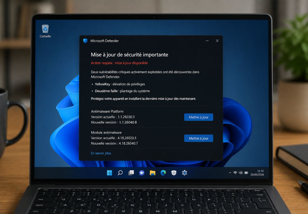 Microsoft Defender failles CVE-2026-41091 et CVE-2026-45498 correctifs Windows