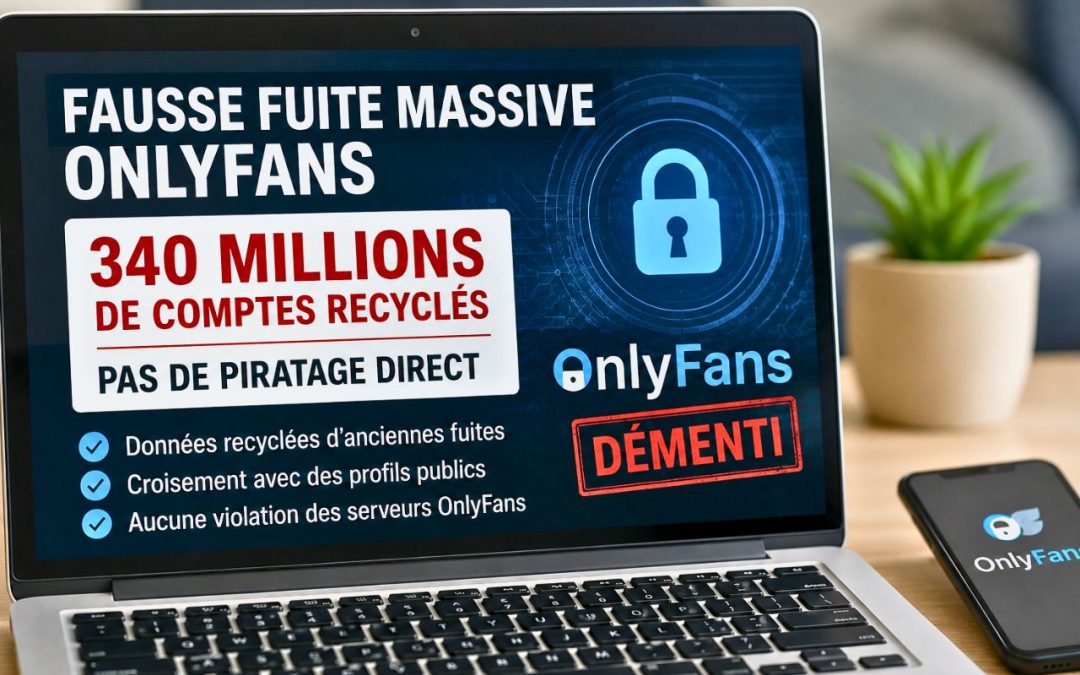 Fausse fuite massive OnlyFans : 340 millions de comptes recyclés, pas de piratage direct