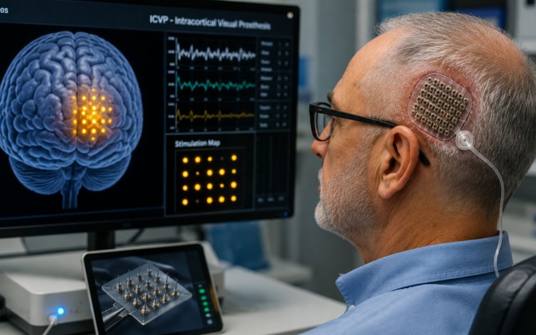 Implant cérébral ICVP : la vision artificielle recréée chez un troisième patient aveugle