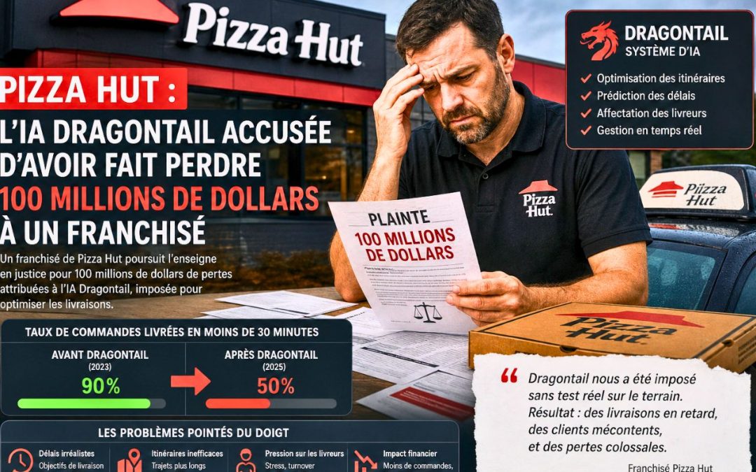 Pizza Hut : l’IA Dragontail accusée d’avoir fait perdre 100 millions de dollars à un franchisé