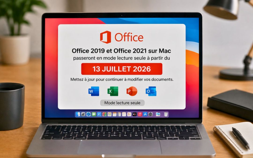 Microsoft va bloquer Office 2019 et Office 2021 sur Mac : mode lecture seule dès le 13 juillet 2026