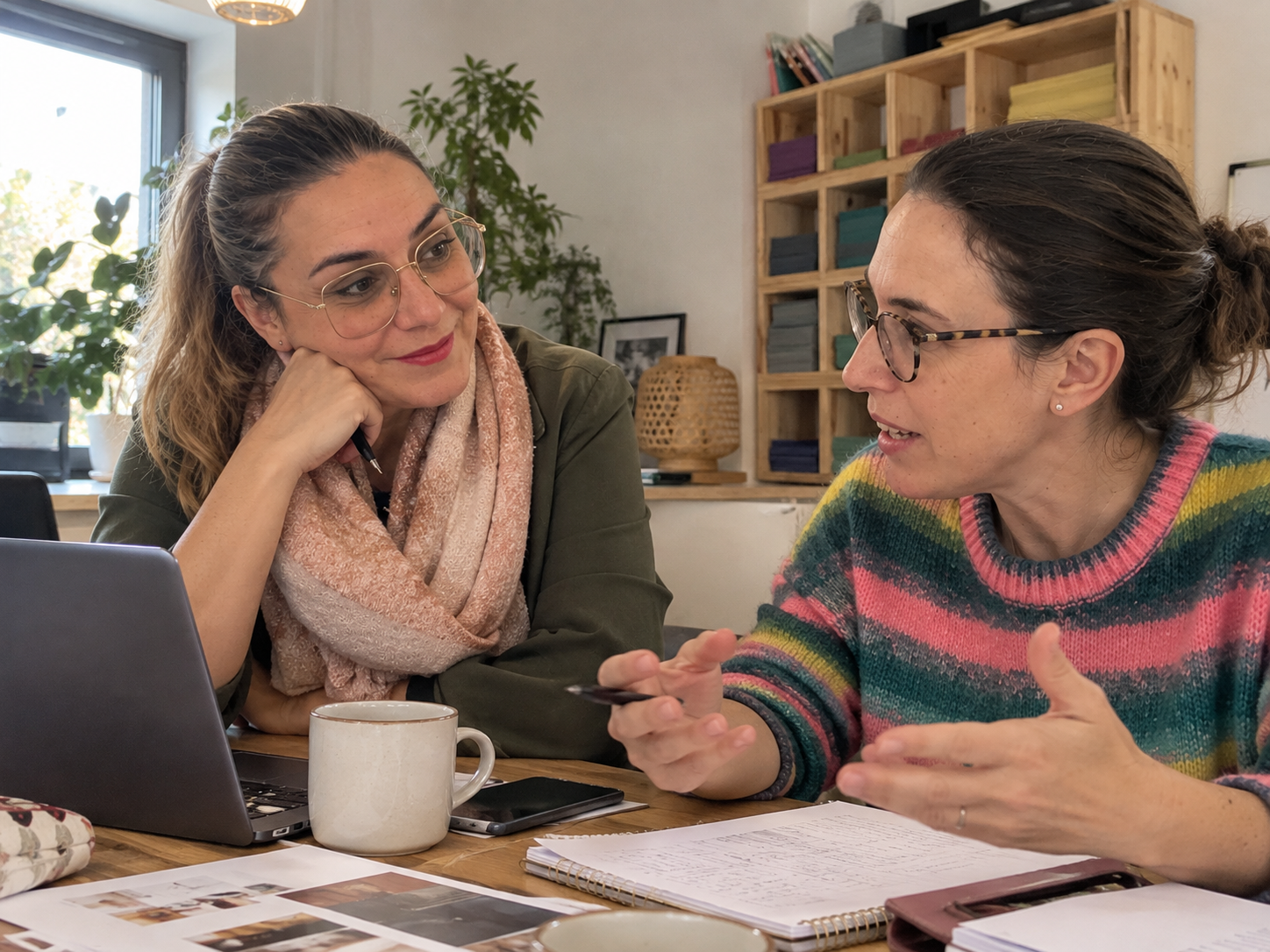 Manuella, fondatrice des Héroïnes, dans son atelier à Lorient
